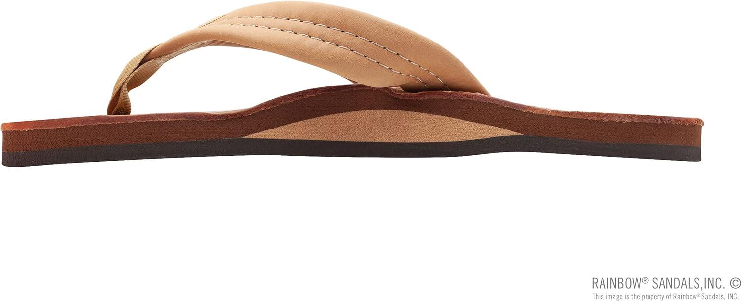 Rainbow Sandals Ladies Luxury Leather – Single Layer Arch Support(Buckskin)