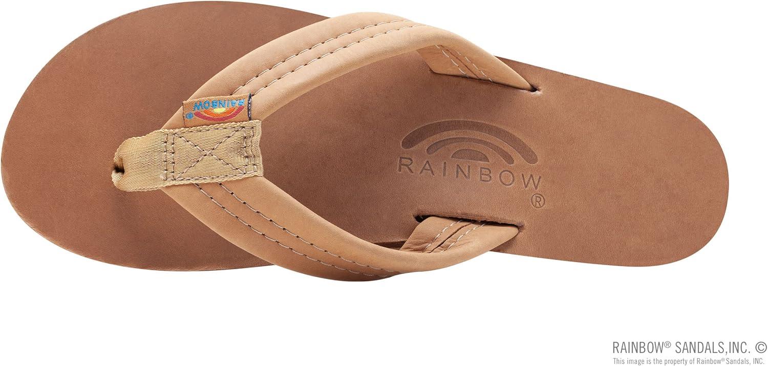 Rainbow Sandals Ladies Luxury Leather – Single Layer Arch Support(Buckskin)