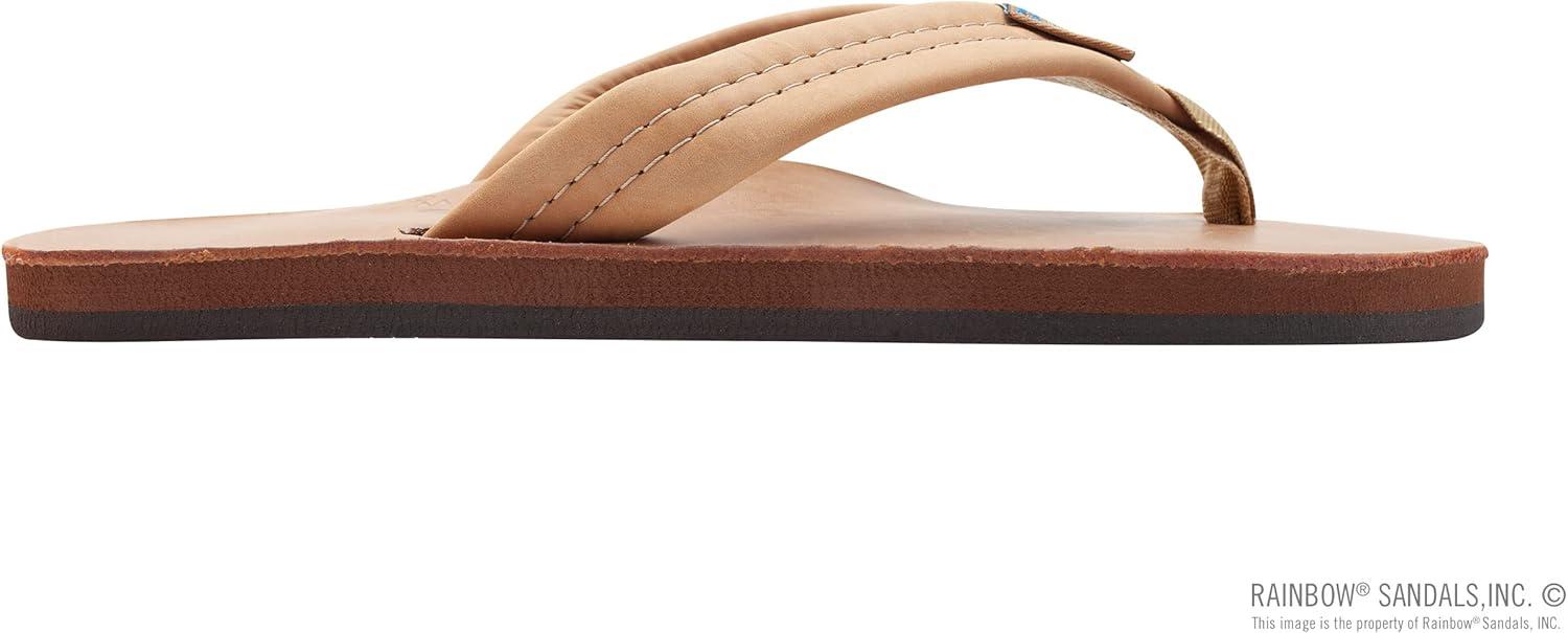 Rainbow Sandals Ladies Luxury Leather – Single Layer Arch Support(Buckskin)