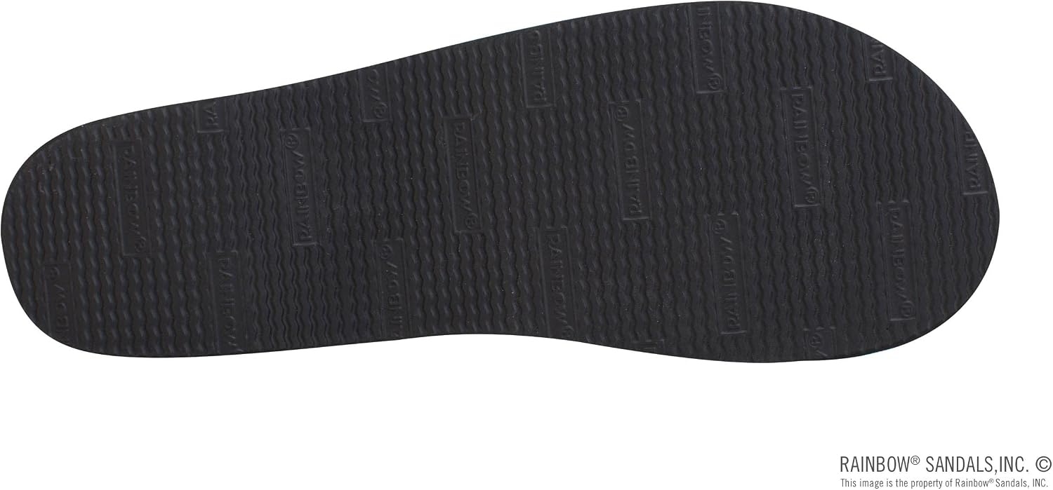 Rainbow Sandals Women’s Four Layer Wedge Rubber 3/4″ Nylon Braided Strap, Black/Braided, Ladies Medium / 6.5-7.5 B(M) US