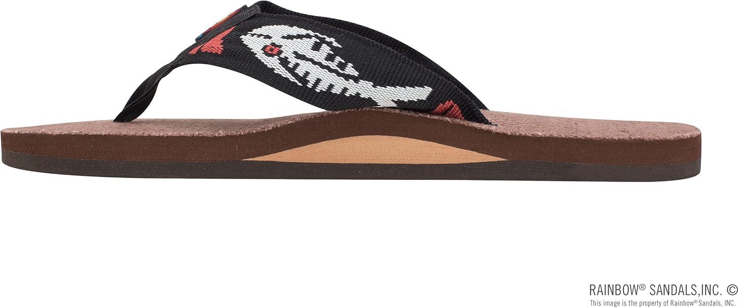 Rainbow Sandals Women’s Single Layer Hemp w/Fish Strap(Brown/Silver Fish)