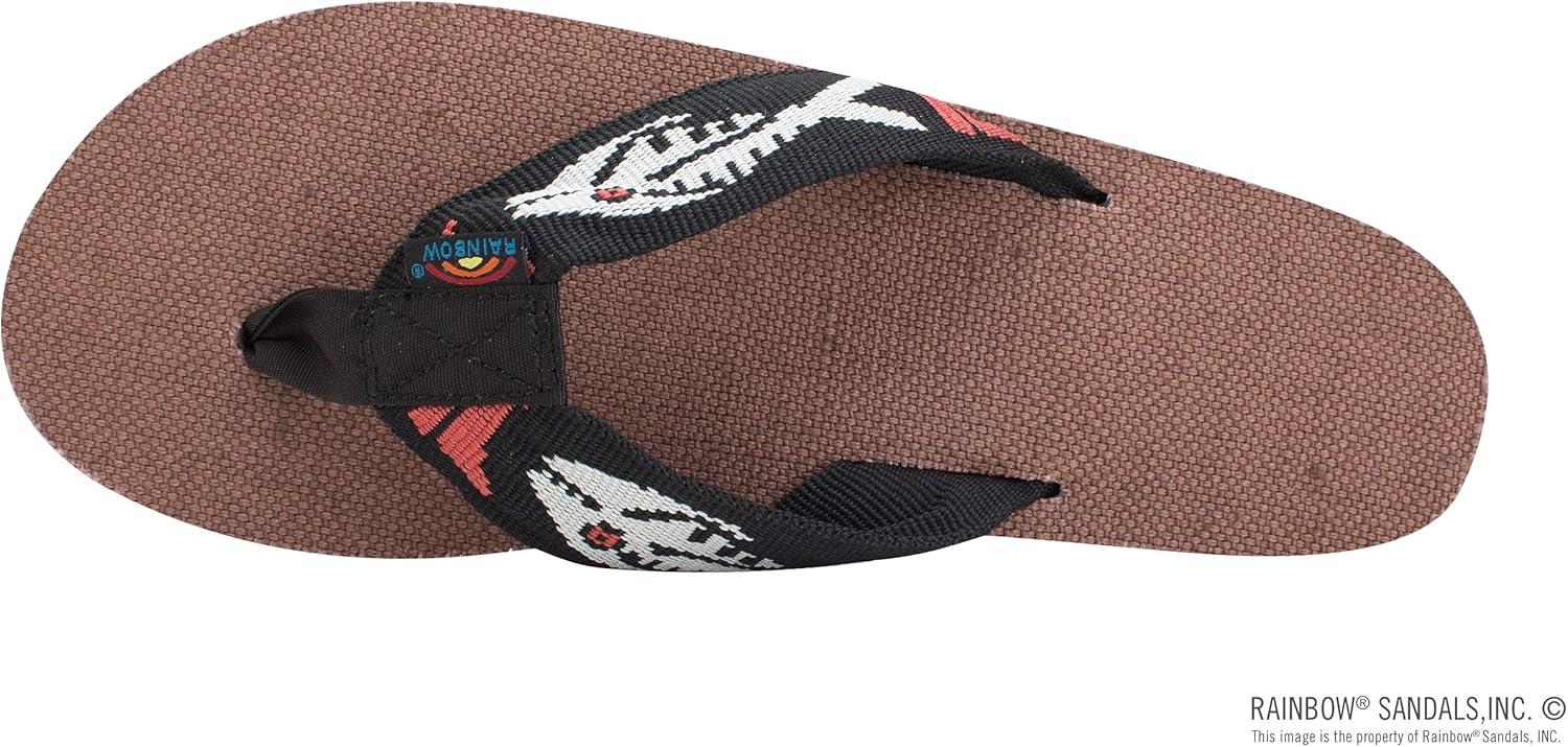 Rainbow Sandals Women’s Single Layer Hemp w/Fish Strap(Brown/Silver Fish)