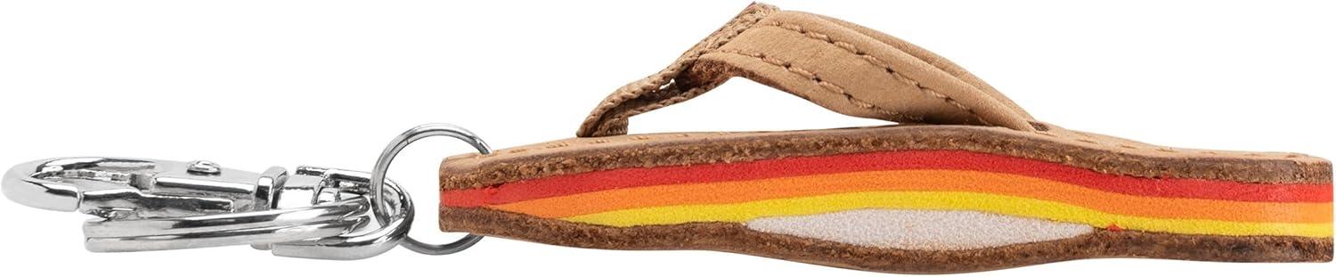Rainbow Sandals Leather Sandal Key Chain(Sierra Brown / Red / Orange)