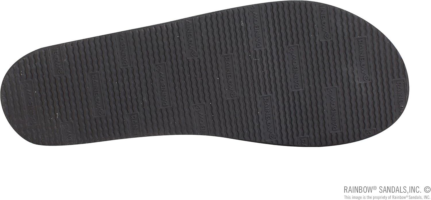 Rainbow Sandals Women’s Double Layer Leather w/ 3/4″ Strap(Premier Black)