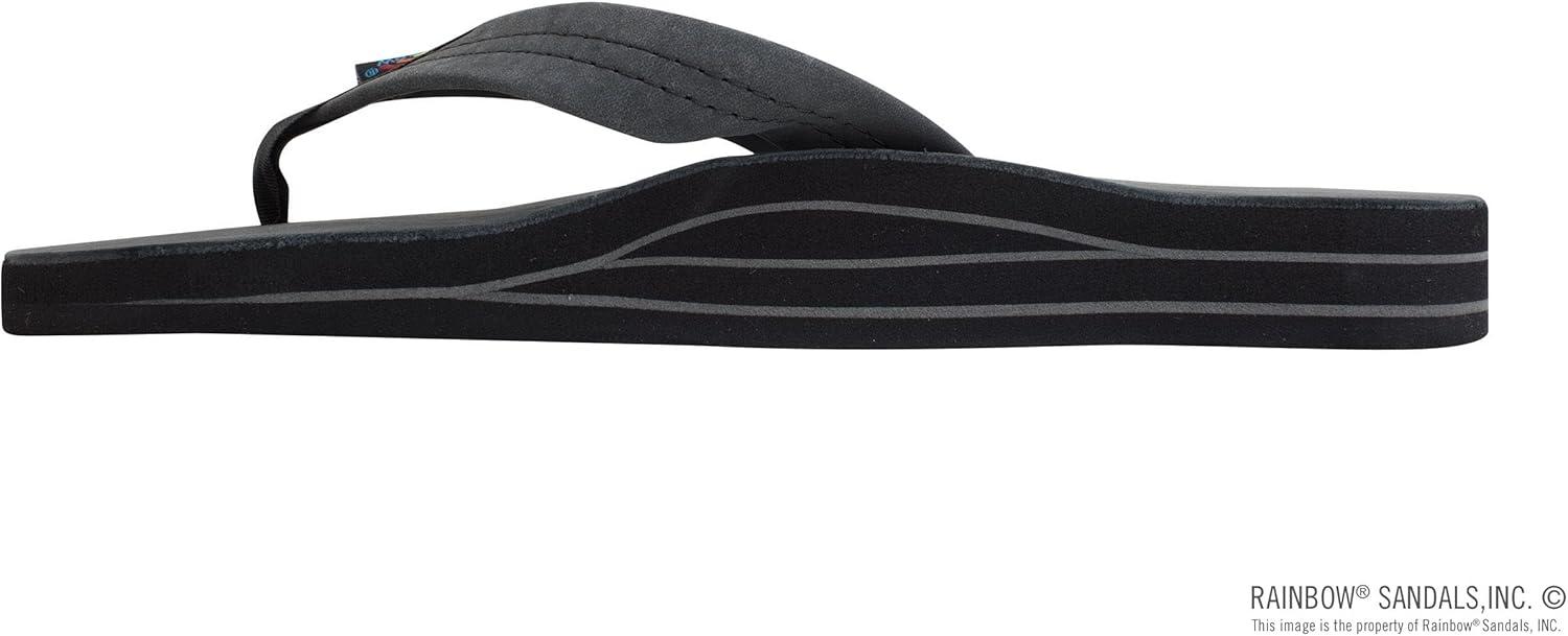 Rainbow Sandals Women’s Double Layer Wide Strap w/Arch(Premier Black)