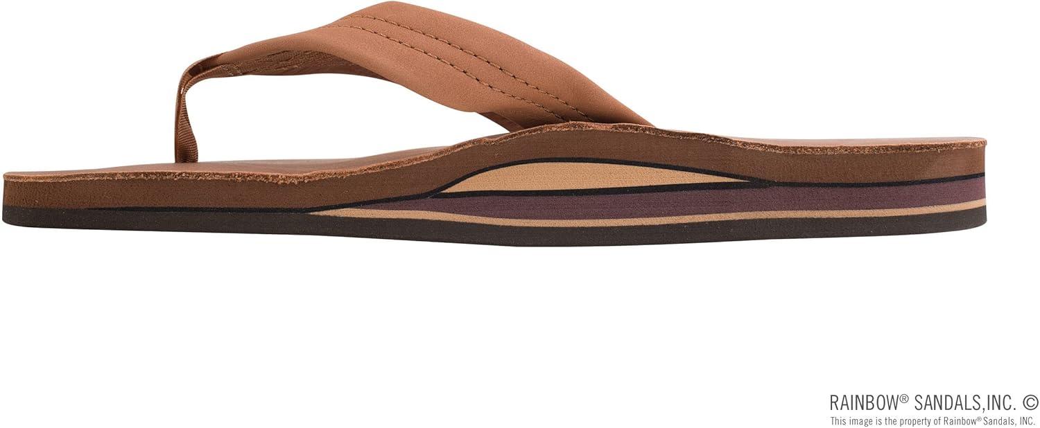 Rainbow Sandals Women’s Double Layer Wide Strap w/Arch(Classic Tan/Brown)
