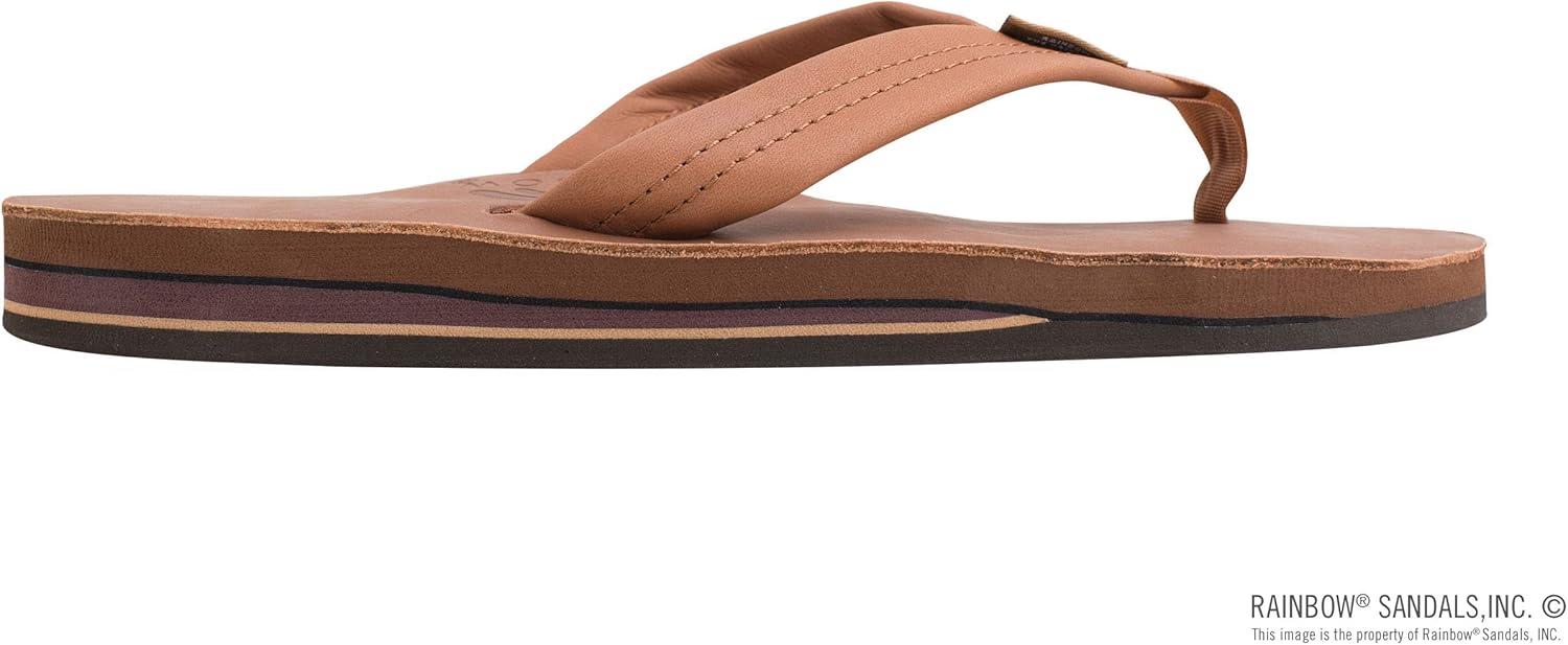 Rainbow Sandals Women’s Double Layer Wide Strap w/Arch(Classic Tan/Brown)