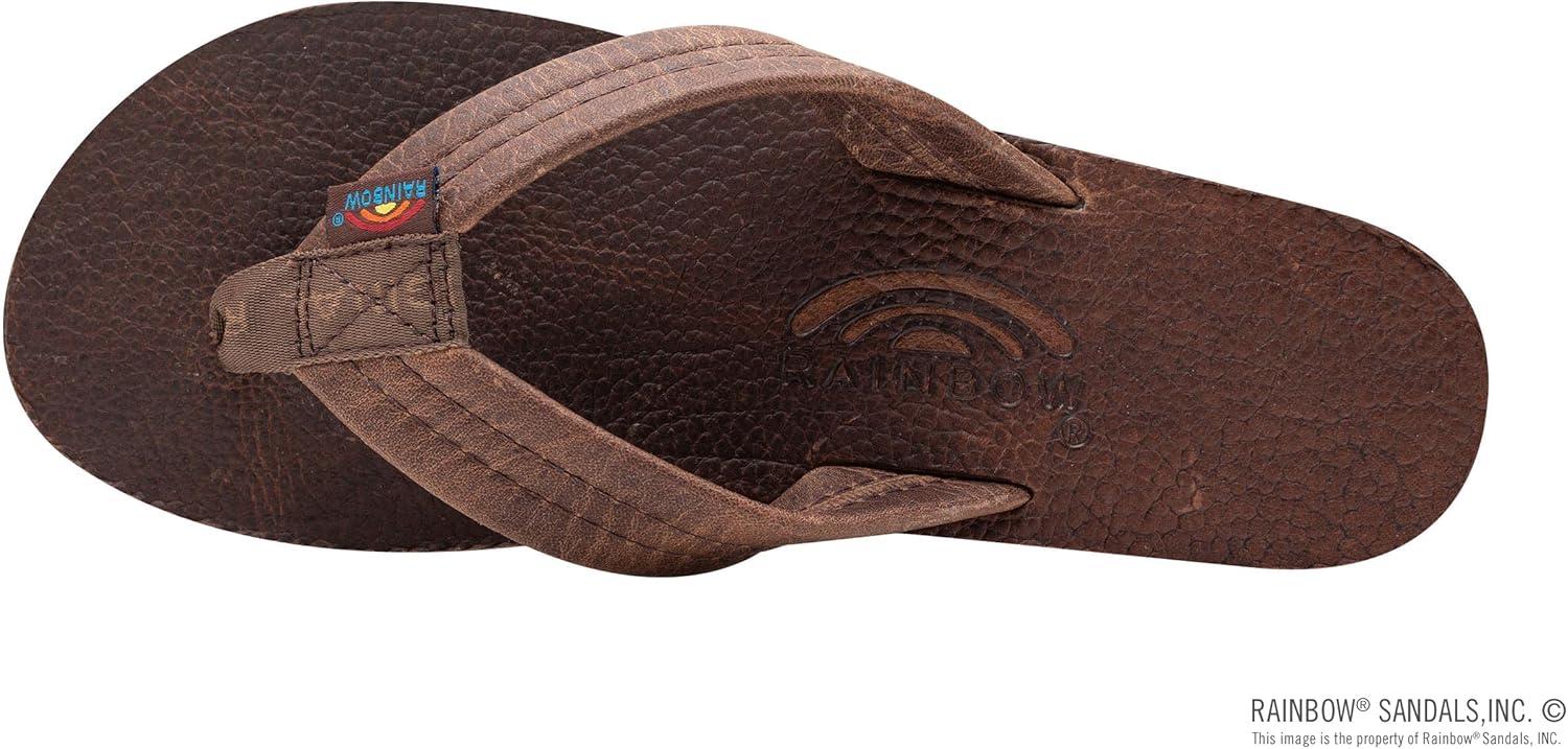 Rainbow Sandals Ladies Luxury Leather – Single Layer Arch Support(Oak)