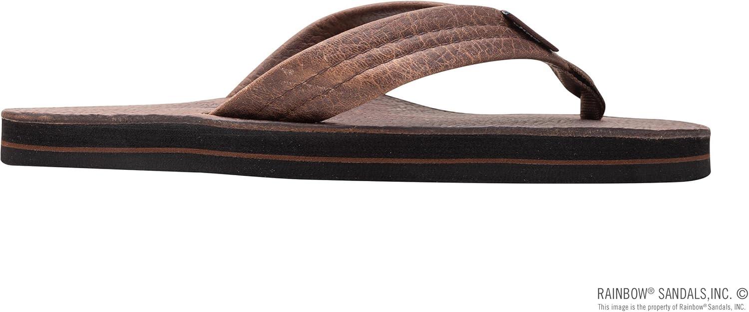 Rainbow Sandals Ladies Luxury Leather – Single Layer Arch Support(Oak)