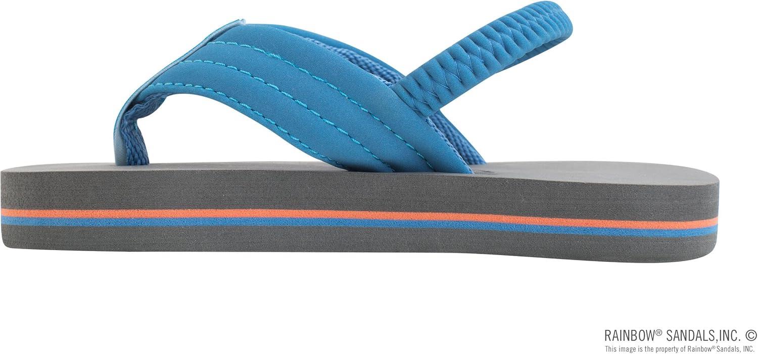 Rainbow Sandals Kid’s Grombow’s Soft Top Rubber w/Neoprene Strap and Backstrap(Blue Orange With Backstrap)