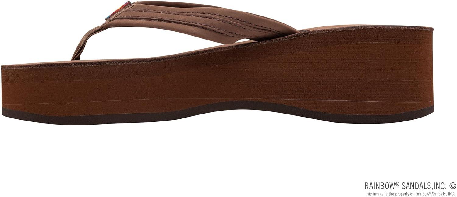 Rainbow Sandals Madison – Six Layer Arch Support with a Braid on a 3/4″ Medium Strap(Expresso)