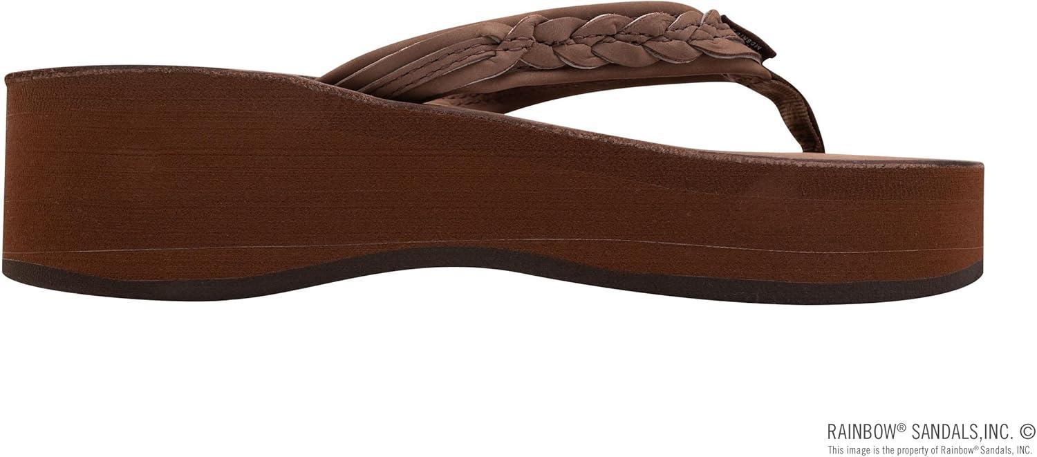 Rainbow Sandals Madison – Six Layer Arch Support with a Braid on a 3/4″ Medium Strap(Expresso)