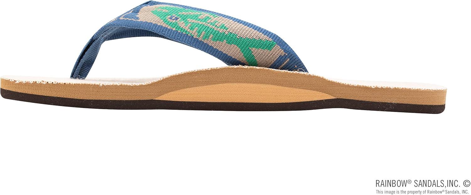 Rainbow Sandals Women’s Single Layer Hemp w/Fish Strap(Natural/Light Green Fish/Cream)