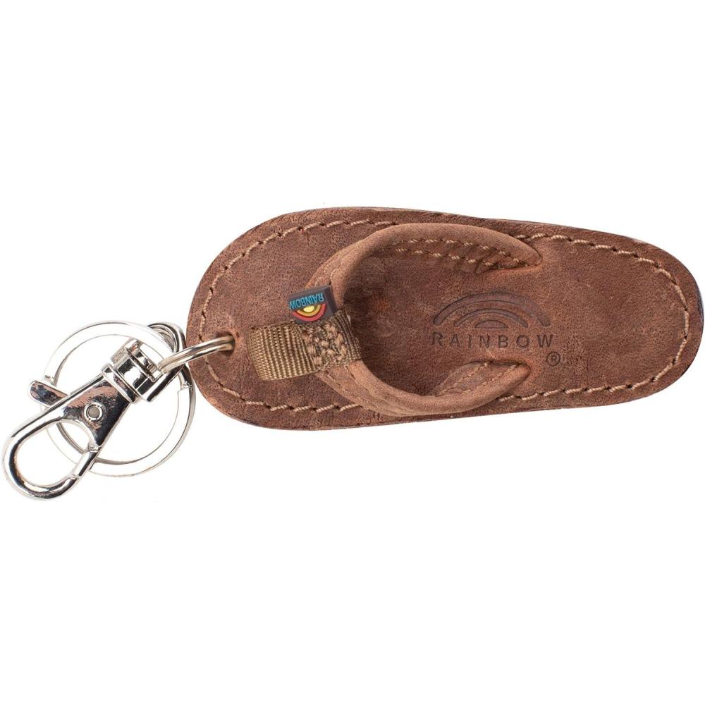 Rainbow Sandals Leather Sandal Key Chain(Nogalas Wood)