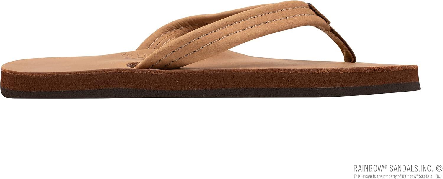 Rainbow Sandals Women’s Luxury Leather – Single Layer Arch Support with a 3/4″ Medium Strap(Buckskin)