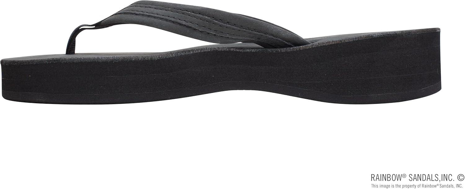 Rainbow Sandals Madison – Four Layer Arch Support with a Braid on a 3/4″ Medium Strap(Premier Black)