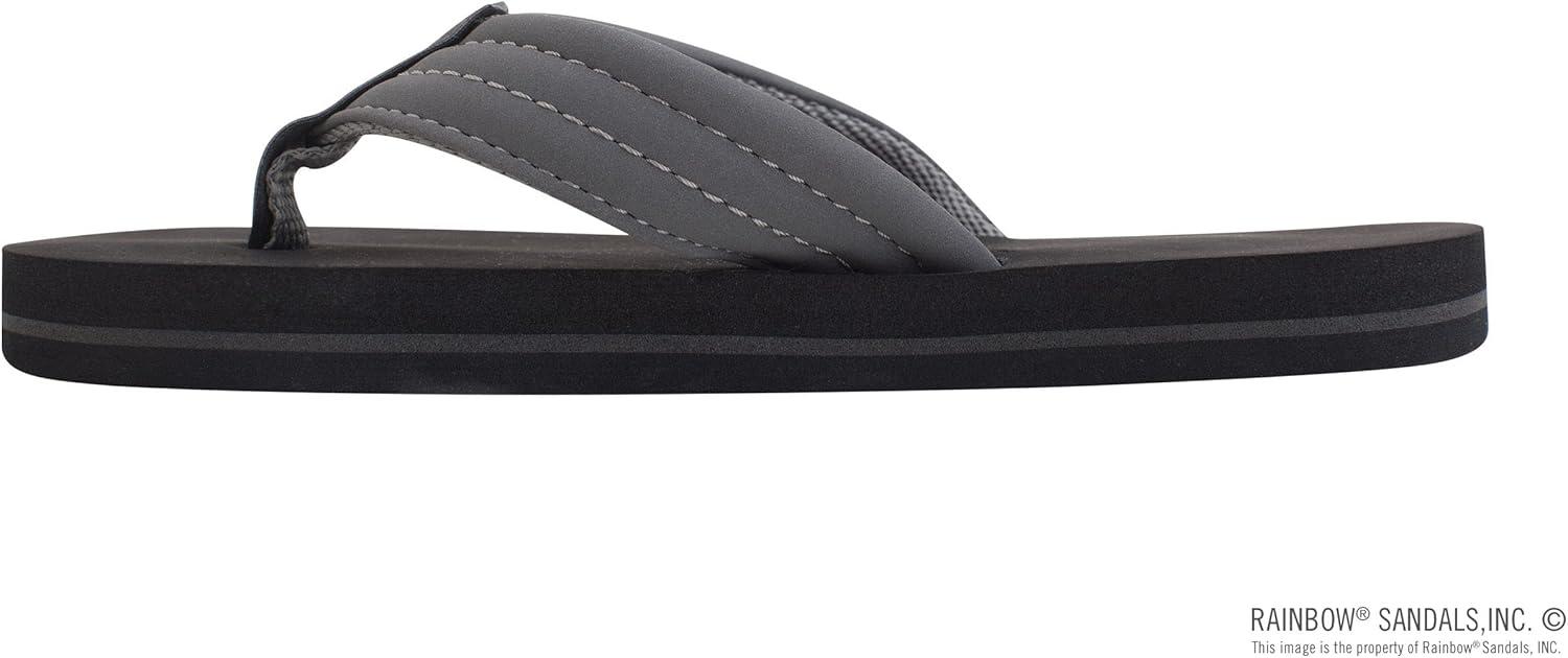Rainbow Sandals Kid’s Grombow’s Soft Top Rubber w/Neoprene Strap and Backstrap(Dark Grey)