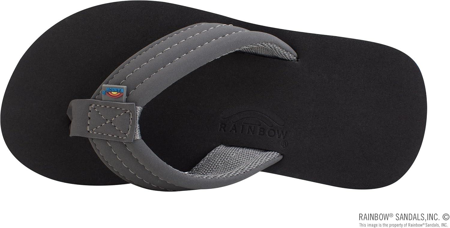 Rainbow Sandals Kid’s Grombow’s Soft Top Rubber w/Neoprene Strap and Backstrap(Dark Grey)