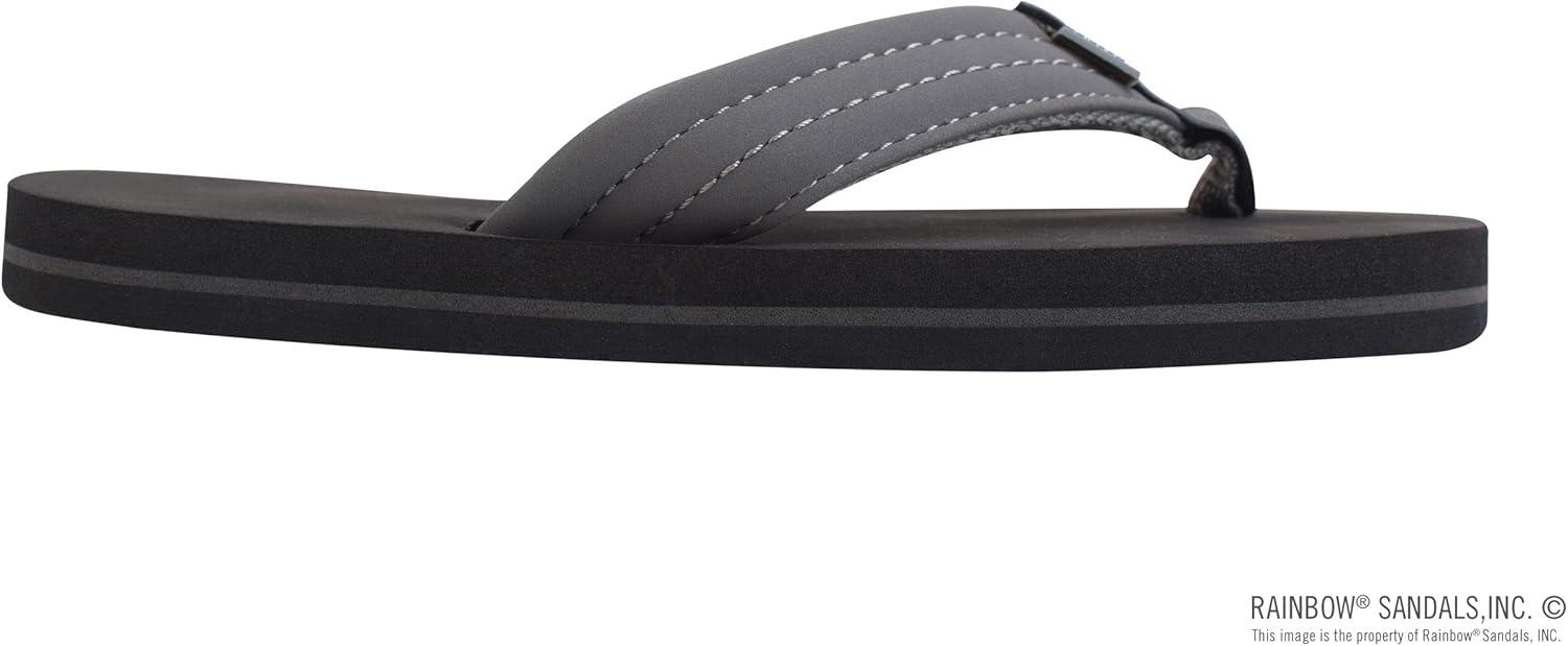 Rainbow Sandals Kid’s Grombow’s Soft Top Rubber w/Neoprene Strap and Backstrap(Dark Grey)