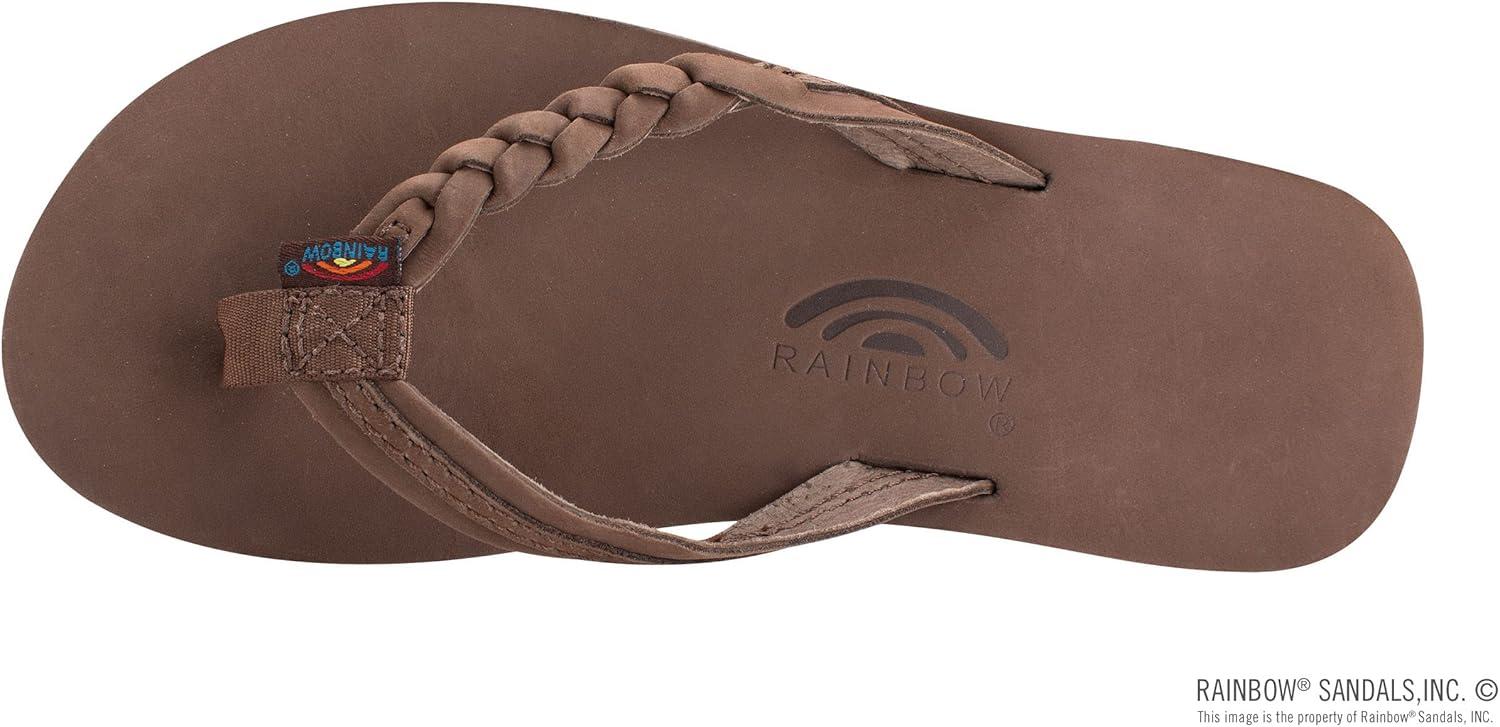 Rainbow Sandals Kid’s Single Layer Premier Leather Flirty Braidy(Expresso)