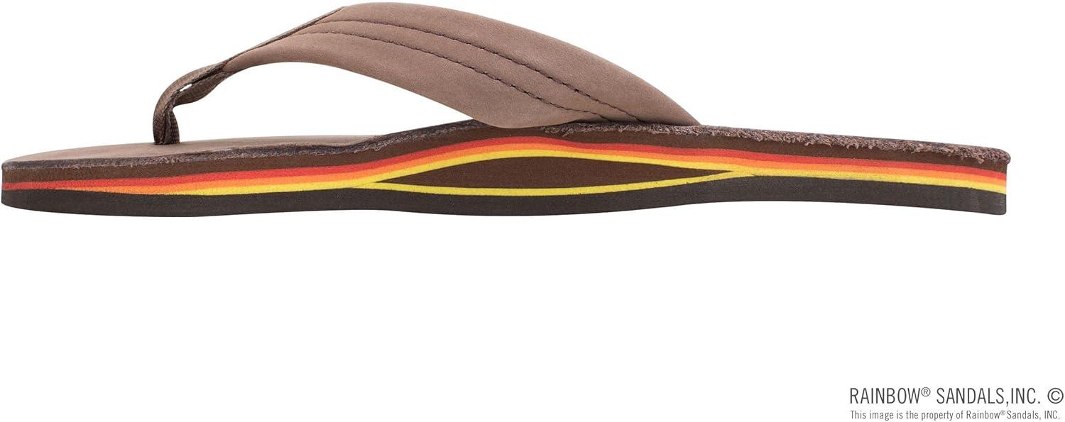 Rainbow Sandals Women’s Single Layer Premier Leather(Expresso/Rainbow)