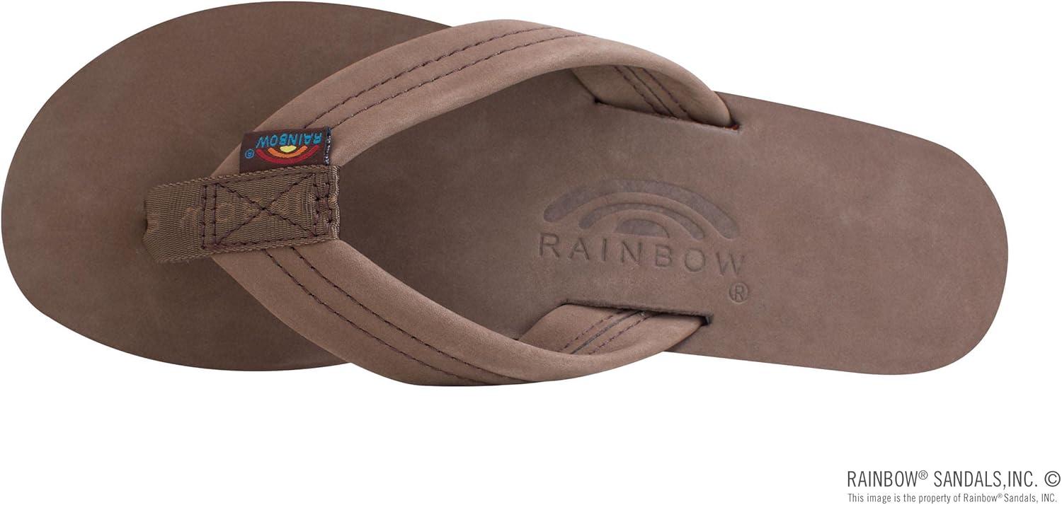 Rainbow Sandals Women’s Single Layer Premier Leather(Expresso/Rainbow)