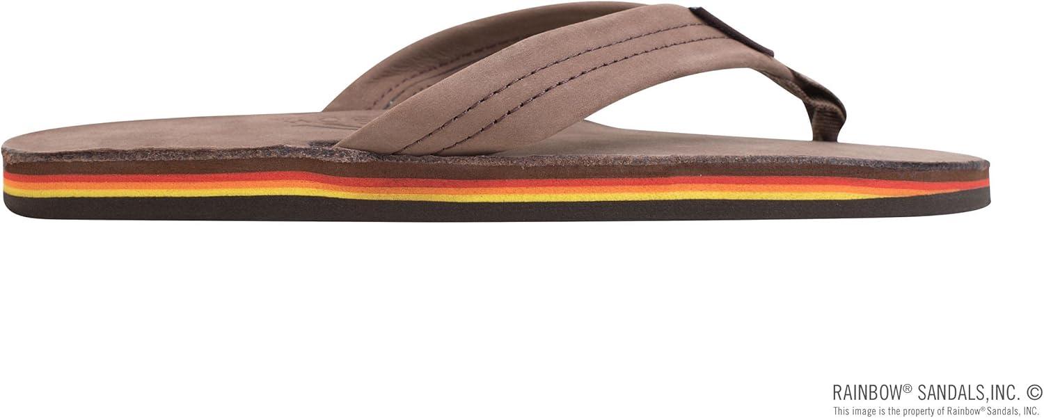 Rainbow Sandals Women’s Single Layer Premier Leather(Expresso/Rainbow)