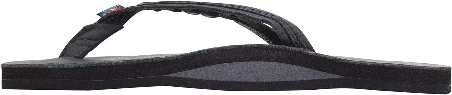 Rainbow Sandals Women’s Flirty Braidy Premier Leather w/Single Braided Strap(Classic Black)