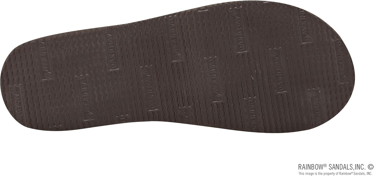 Rainbow Sandals Women’s Six Layer Leather Wedge – 3/4″ Strap w/Swarovski® Crystals (Ladies Medium / 6.5-7.5 B(M) US, Sierra Brown)
