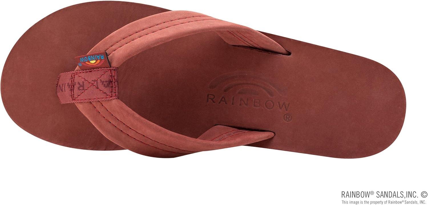 Rainbow Sandals Women’s Double Layer Wide Strap w/Arch(Cognac W/Fawn Midsole)