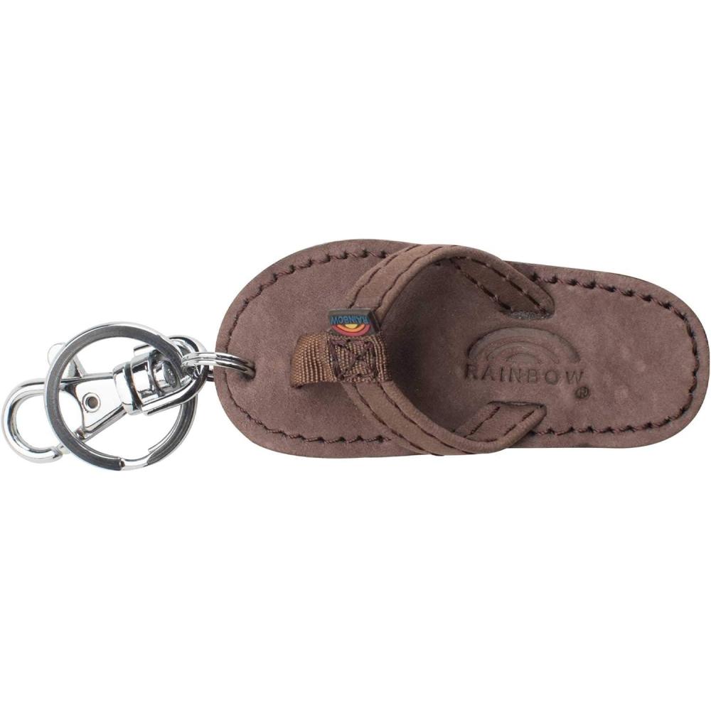 Rainbow Sandals Leather Sandal Key Chain(Expresso)