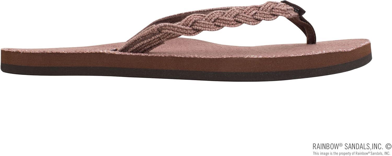 Rainbow Sandals Women’s Single Layer Hemp Flirty Braidy(Brown)