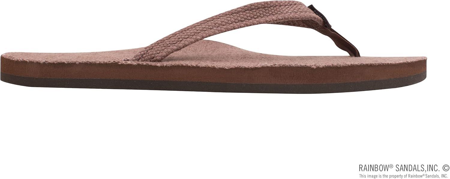 Rainbow Sandals Women’s Single Layer Hemp w/Narrow Strap(Brown)