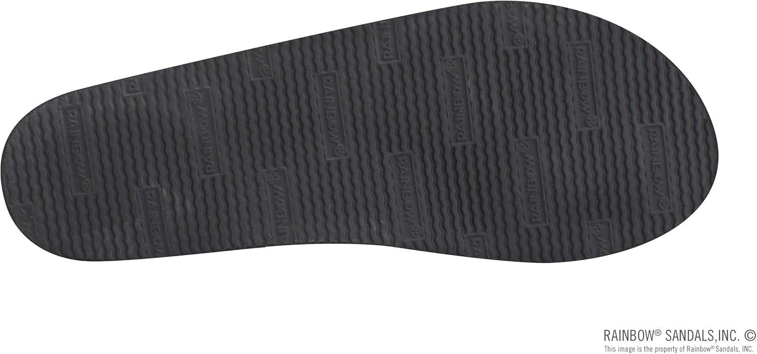 Rainbow Sandals Madison – Single Layer Arch Support with a Braid on a 3/4″ Medium Strap(Premier Black)