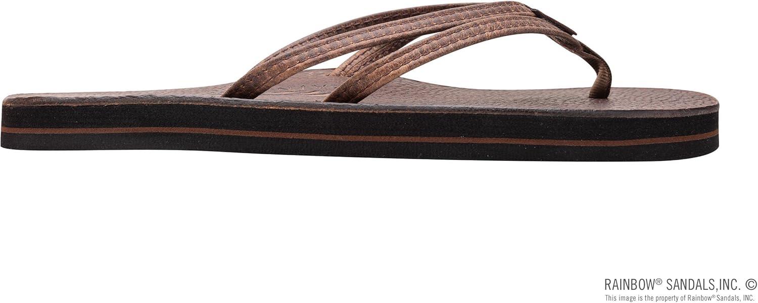 Rainbow Sandals Ladies The Sand Piper Luxury Leather – Single Layer Arch w/Double Narrow 1/3″ Strap(Oak)