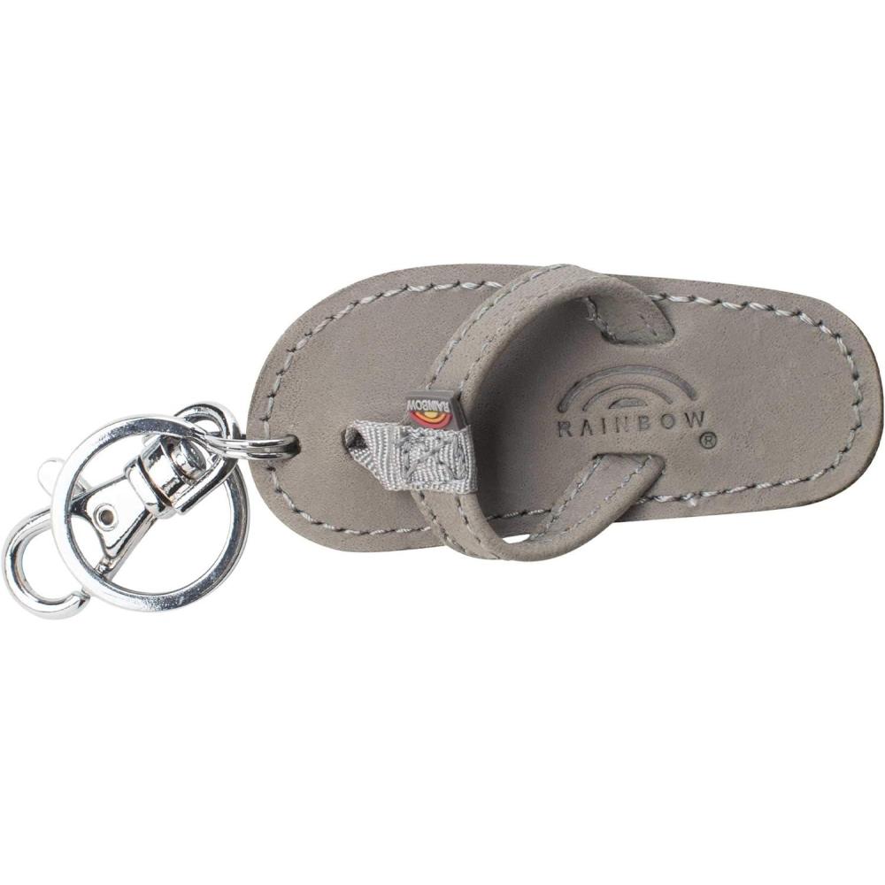 Rainbow Sandals Leather Sandal Key Chain(Grey)