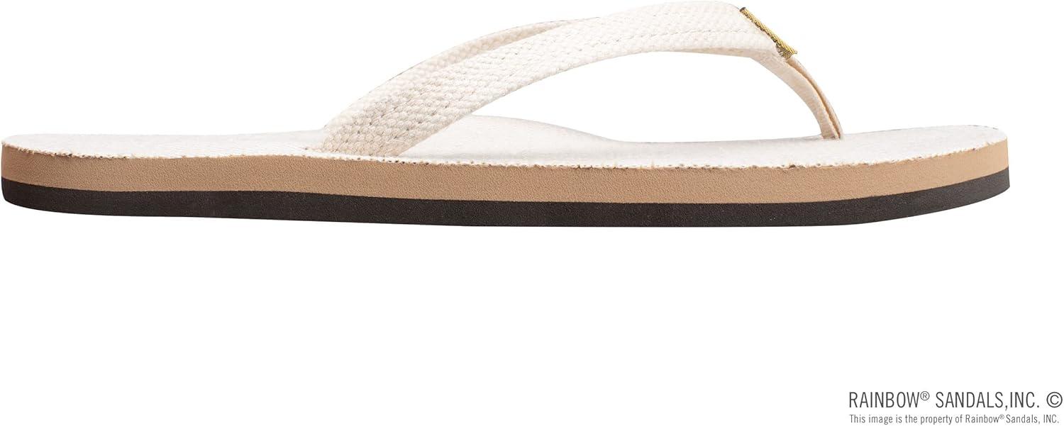 Rainbow Sandals Women’s Single Layer Hemp w/Narrow Strap(Natural)