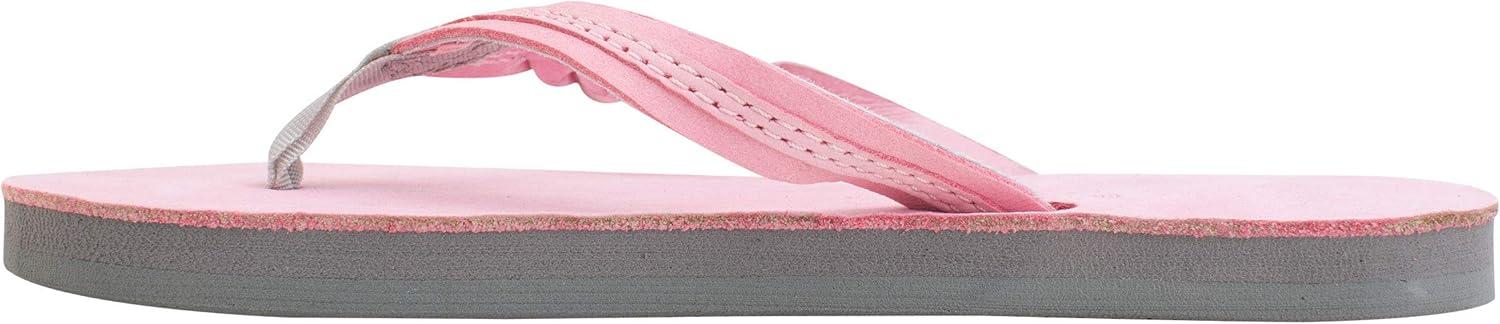Rainbow Sandals Kid’s Single Layer Premier Leather Flirty Braidy(Pink/Grey)