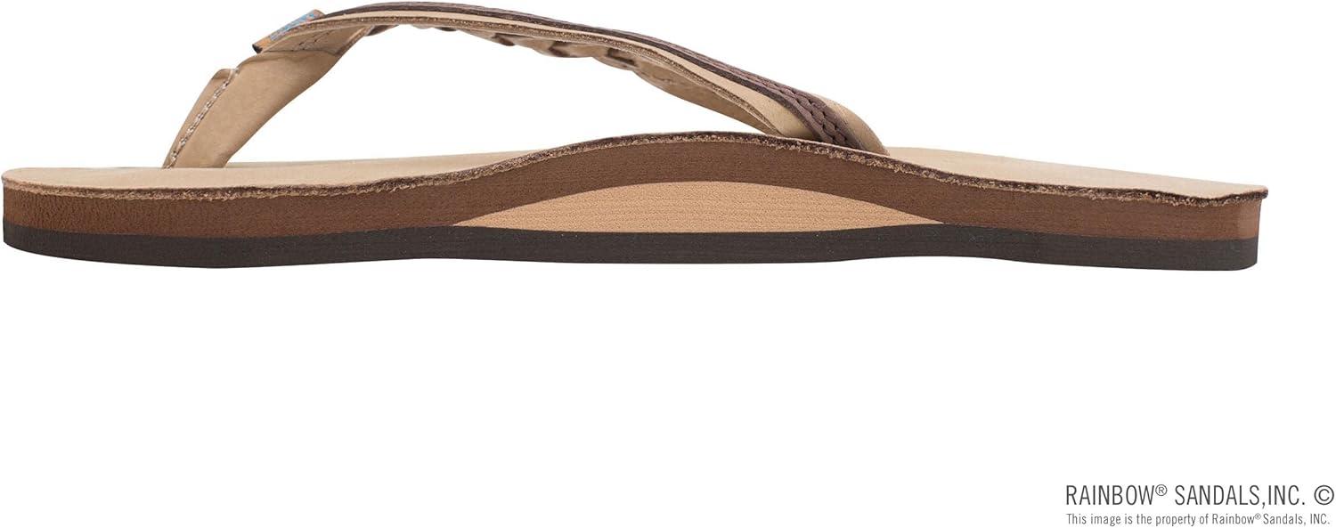 Rainbow Sandals Women’s Flirty Braidy Premier Leather w/Single Braided Strap(Sierra Brown/Expresso)