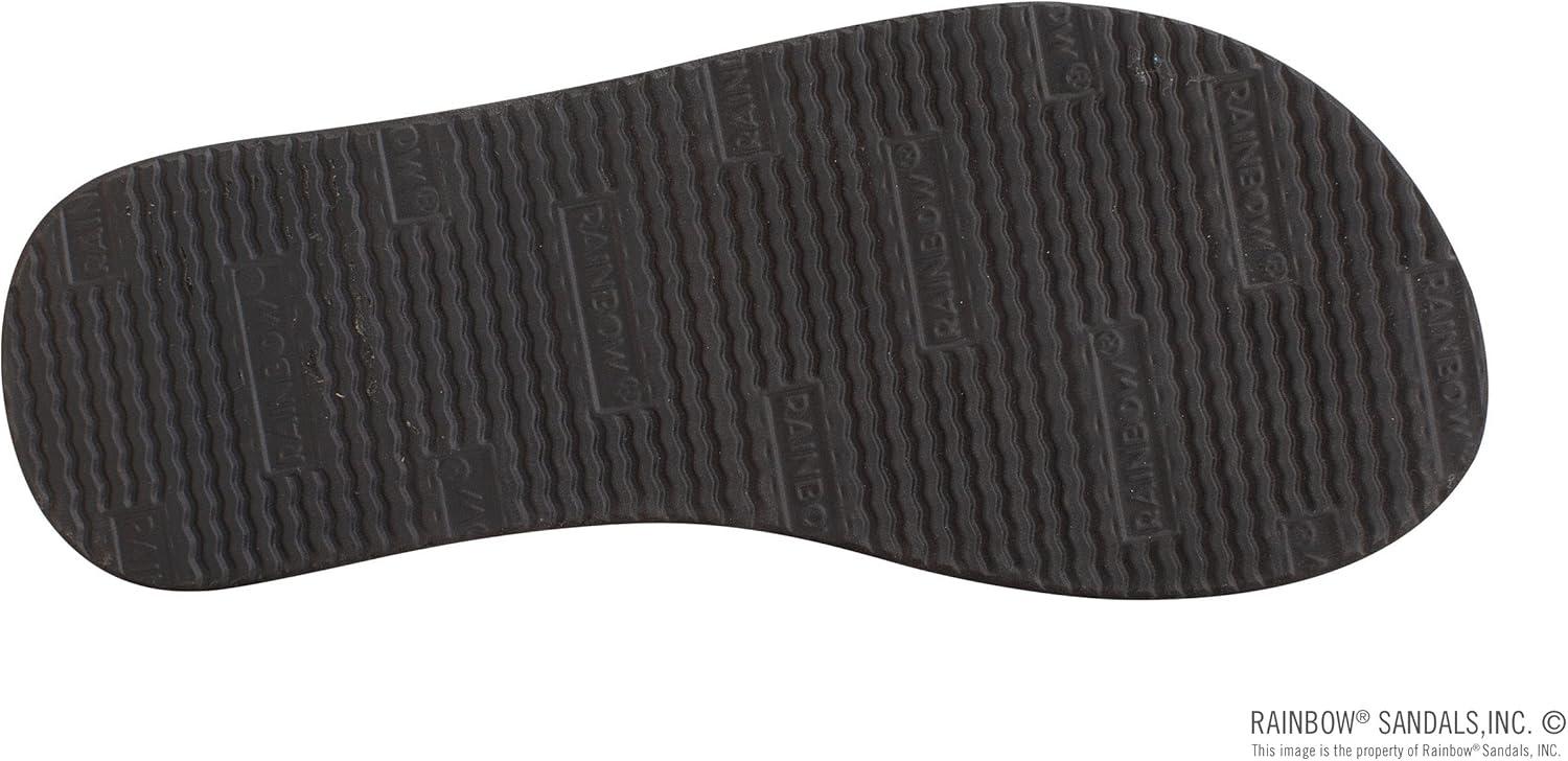 Rainbow Sandals Kid’s Single Layer Premier Leather w/Narrow Crystal Strap(Premier Black)