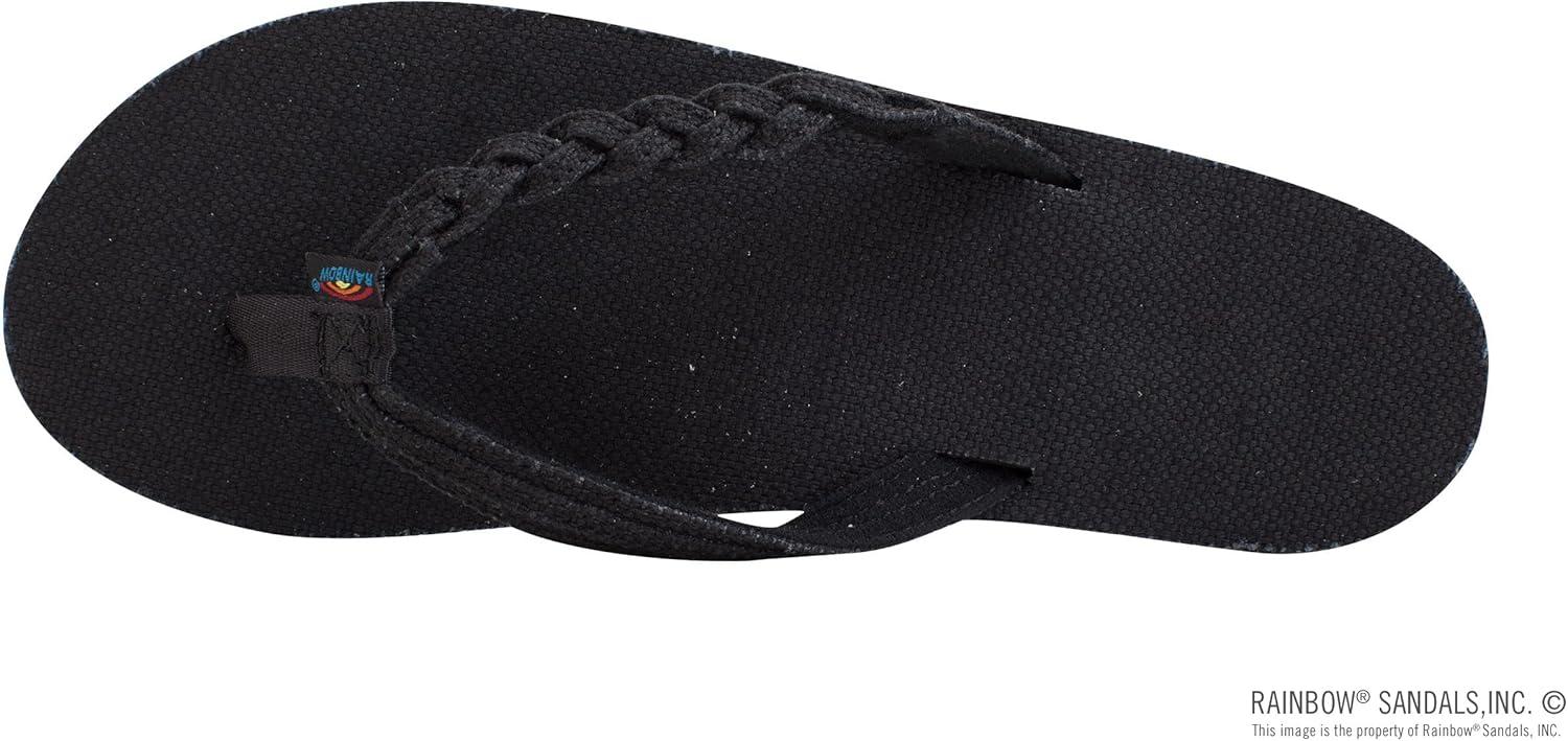 Rainbow Sandals Women’s Single Layer Hemp Flirty Braidy(Black)