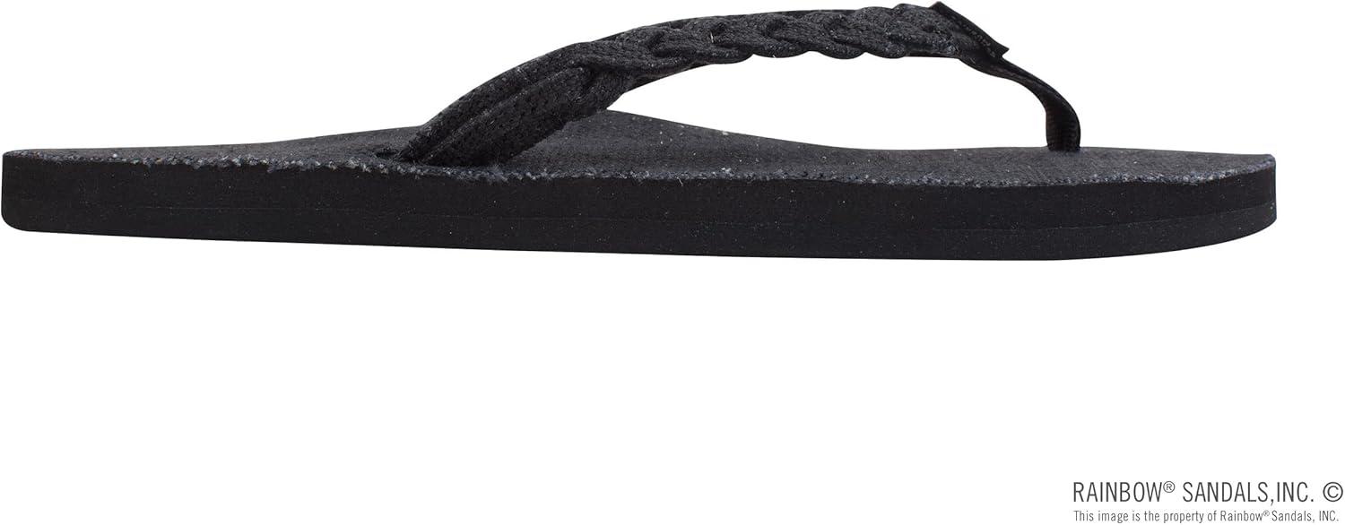 Rainbow Sandals Women’s Single Layer Hemp Flirty Braidy(Black)