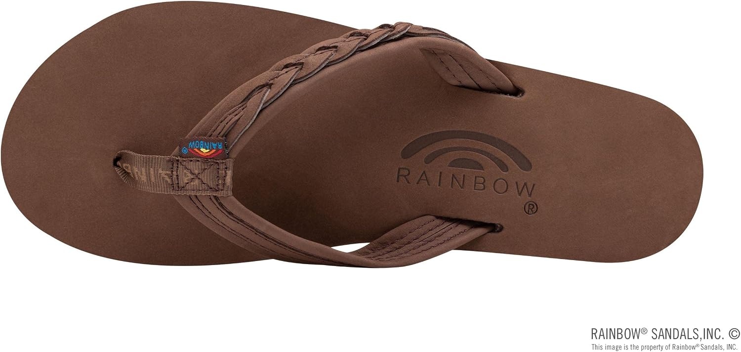 Rainbow Sandals Madison – Four Layer Arch Support with a Braid on a 3/4″ Medium Strap
