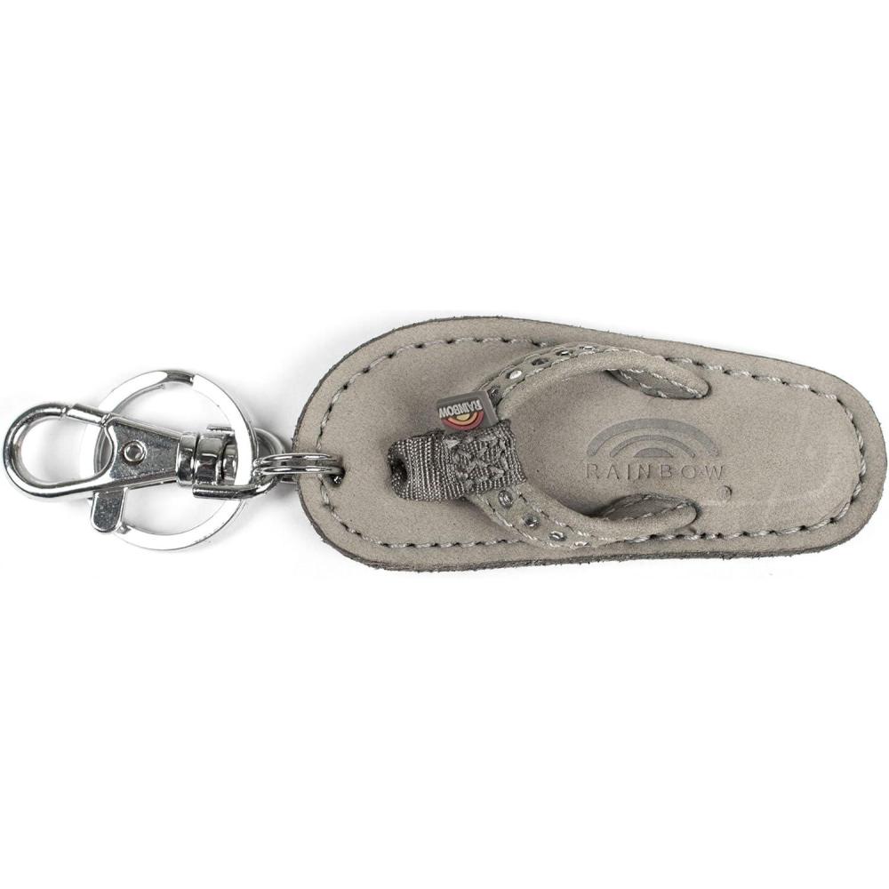 Rainbow Sandals Leather Sandal Key Chain(Crystal / Grey)