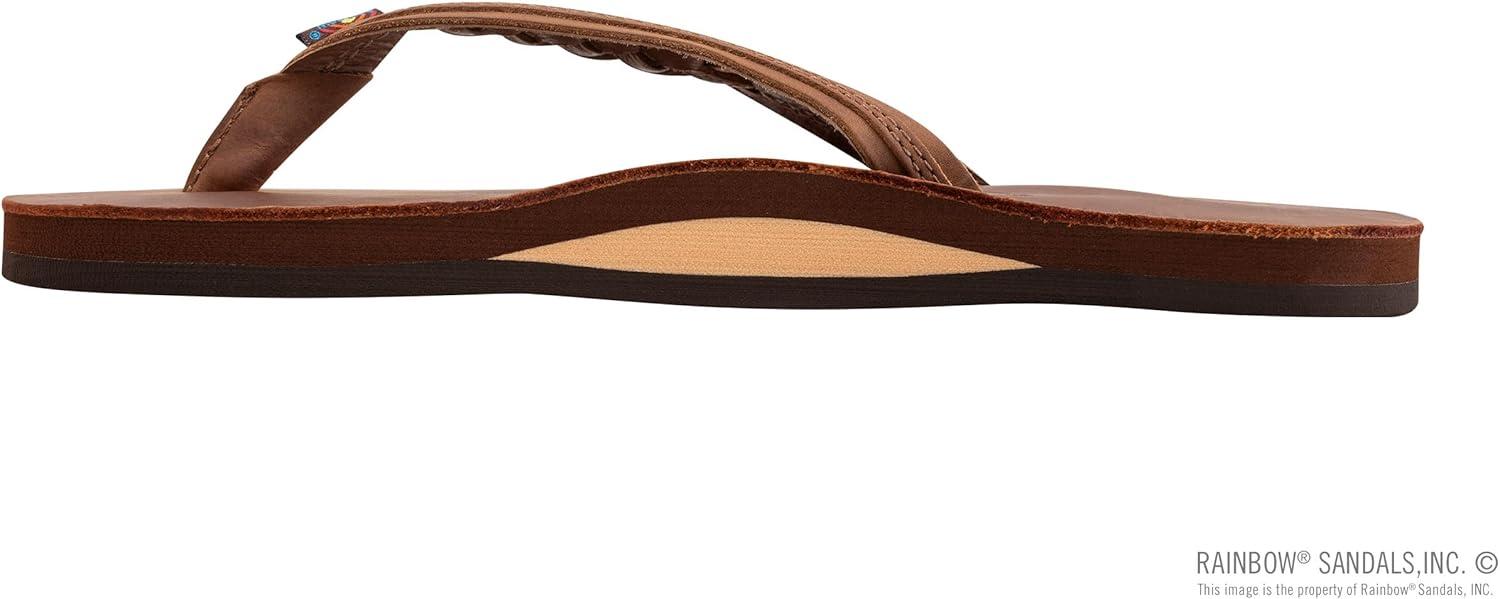 Rainbow Sandals Women’s Flirty Braidy Premier Leather w/Single Braided Strap(Redwood)