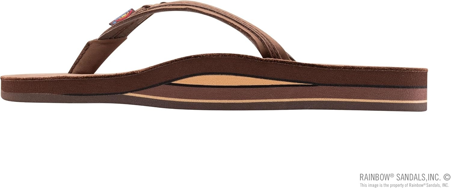 Rainbow Sandals Women’s Double Layer Flirty Braidy Premier Leather w/Single Braided Strap(Expresso)
