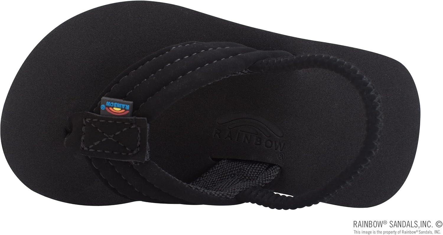 Rainbow Sandals Kid’s Grombow’s Soft Top Rubber w/Neoprene Strap and Backstrap(Black With Backstrap)