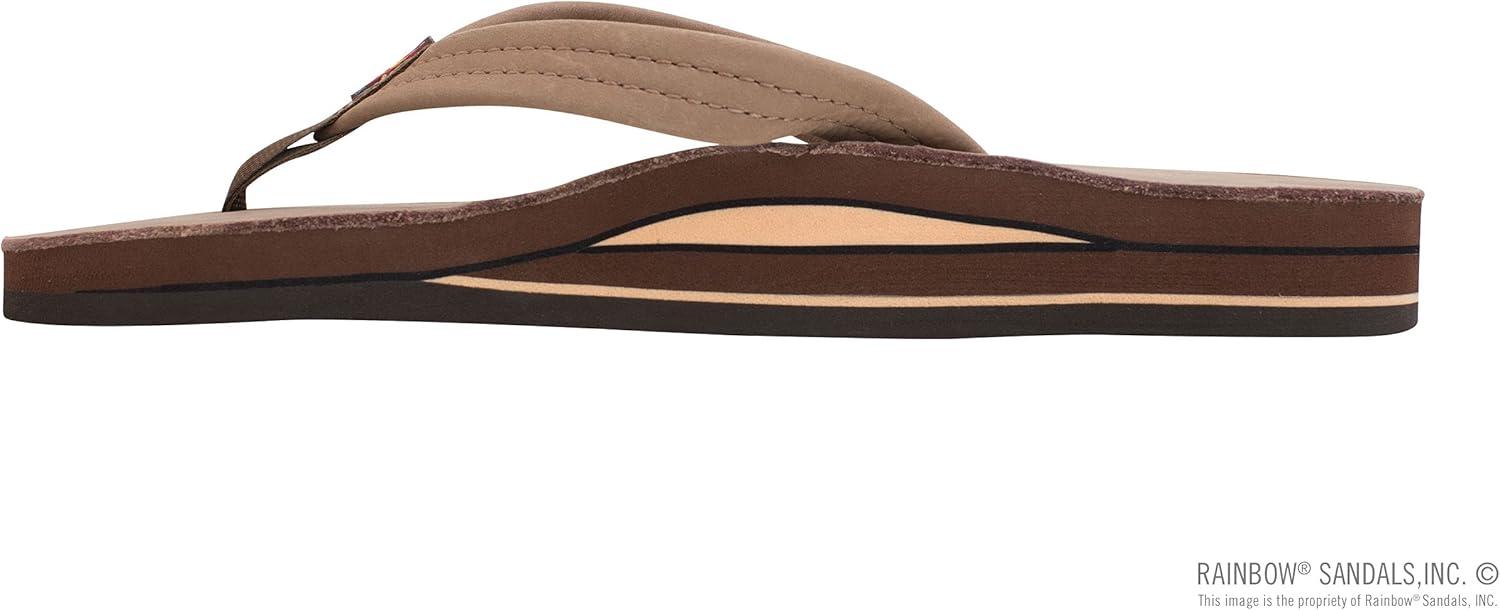 Rainbow Sandals Women’s Double Layer Leather w/ 3/4″ Strap(Dark Brown)