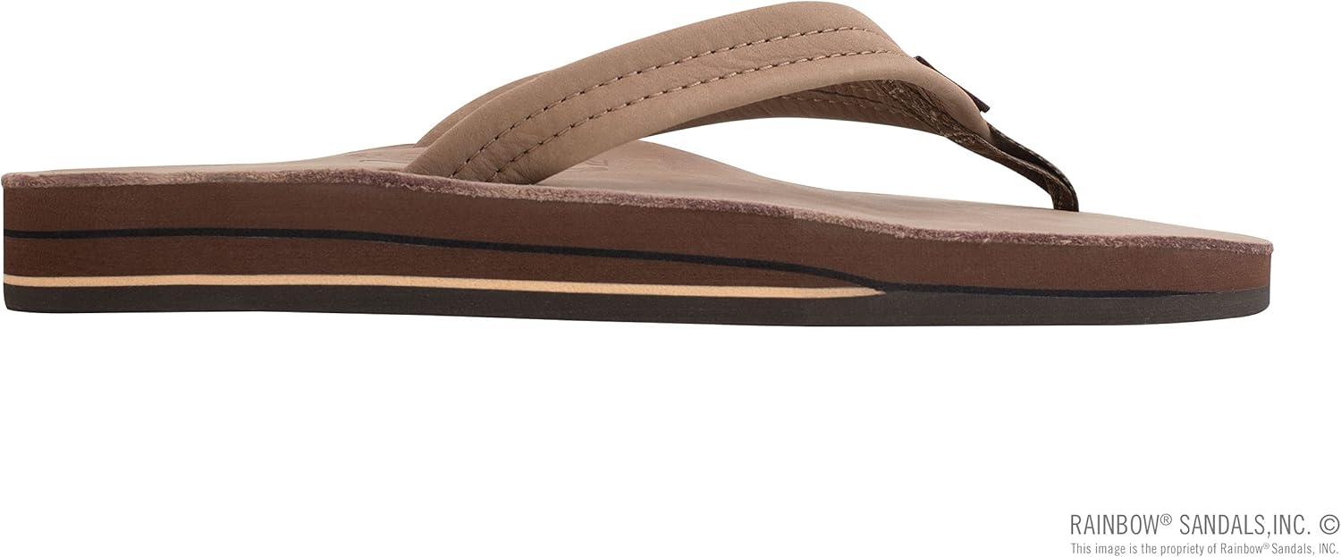 Rainbow Sandals Women’s Double Layer Leather w/ 3/4″ Strap(Dark Brown)