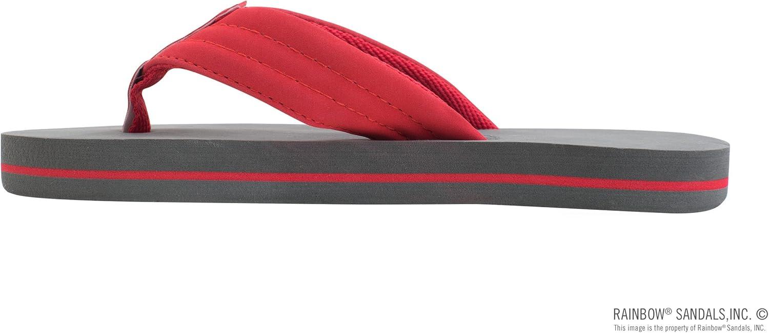 Rainbow Sandals Kid’s Grombow’s Soft Top Rubber w/Neoprene Strap and Backstrap(Red Grey)